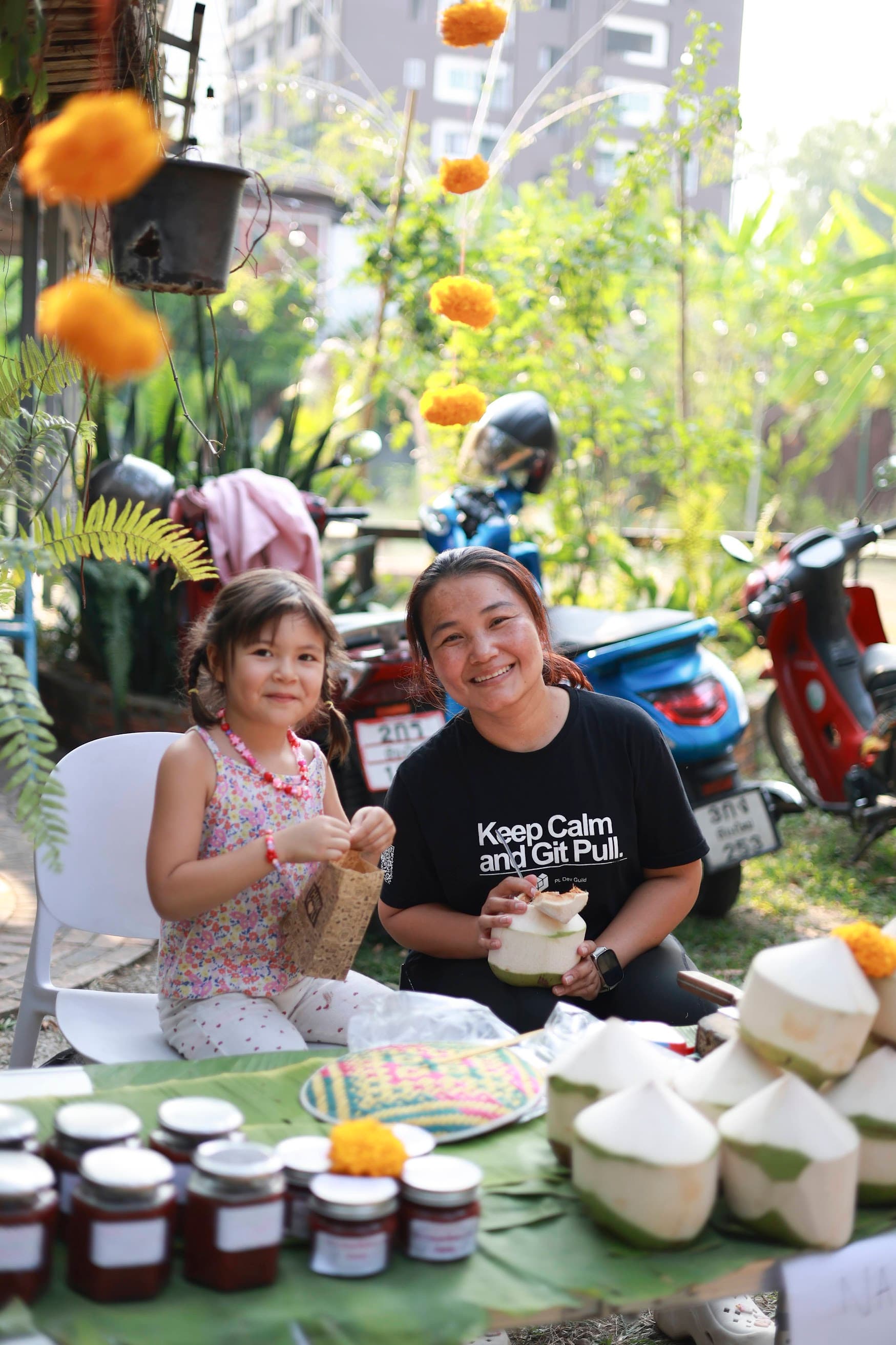 Community members sharing stories